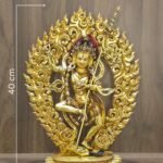 Dorje Phagmo Vajravarahi statue with size and weight overlay, 40 cm tall, 29.5 cm wide, 3.660 kg.